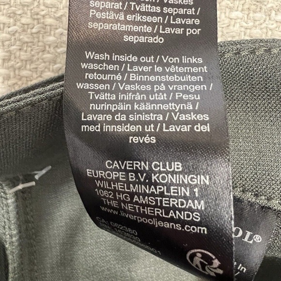 Liverpool Crop Pants Green Belted Slash Pockets Faux Back Pockets Womens 28/6 - Picture 6 of 14